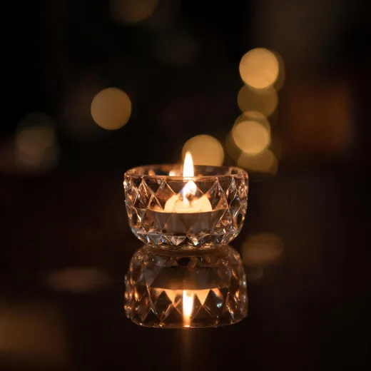 Crystal votive holder